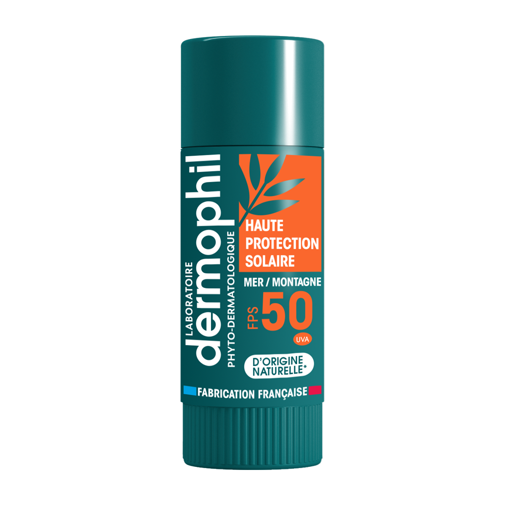 Dermophil Stick lèvres haute protection solaire spf 50 4g - Pharmacie Agnès Praden à Alès