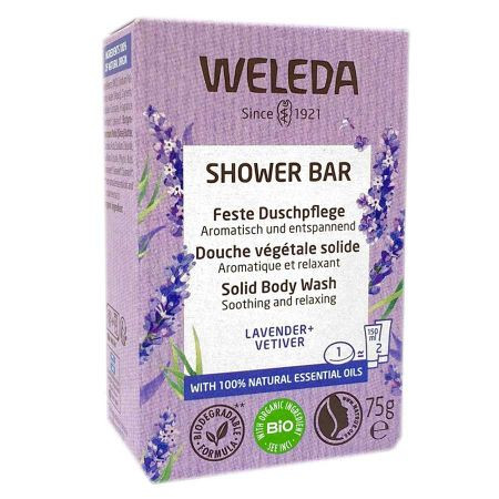 Weleda Douche Végétale Solide Lavande & Vétiver 75 g - Pharmacie Agnès Praden à Alès