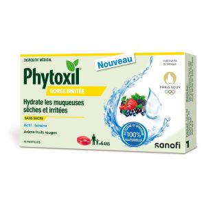 Sanofi Phytoxil Pastilles Gorge Irritée Fruits Rouges 16 Pastilles - Pharmacie Agnès Praden à Alès