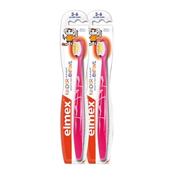 Elmex brosse à dents enfant 3-6 ans lot de 2 - Pharmacie Agnès Praden à Alès