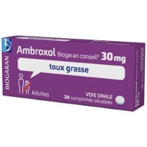 Biogaran Ambroxol 30mg 20 Comprimés - Pharmacie Agnès Praden à Alès