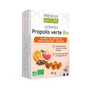 Propos'Nature Gomme De Propolis Verte Pépins De Pamplemousse Et Orange Bio 45g - Pharmacie Agnès Praden à Alès