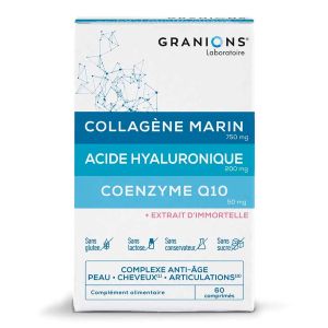Laboratoire des Granions Collagène Marin Acide Hyaluronique Coenzyme Q10 60 Comprimés - Pharmacie Agnès Praden à Alès