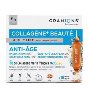 Granions Collagène Sublim lift Pèche 10 ampoules - Pharmacie Agnès Praden à Alès