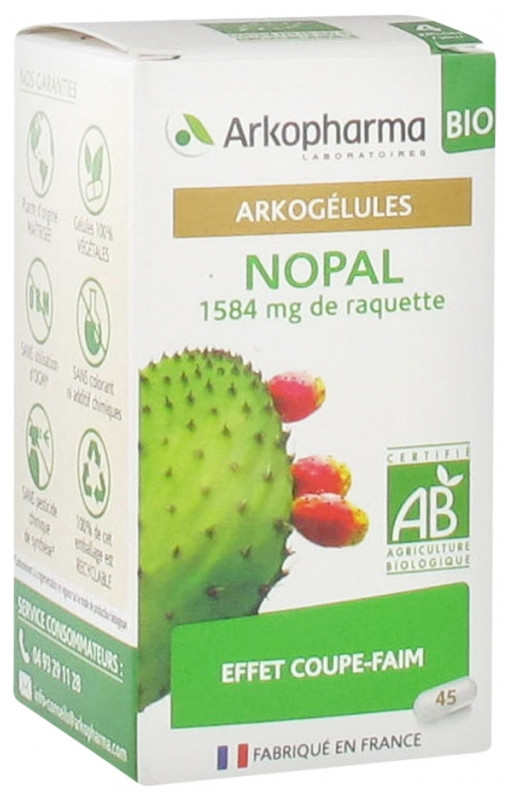 Arkopharma Arkogélules Nopal Bio 45 Gélules - Pharmacie Agnès Praden à Alès