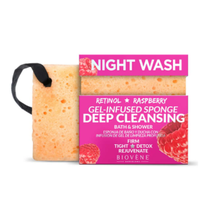 Biovène Gel éponge bain et douche - Rétinol et framboise - Pharmacie Agnès Praden à Alès