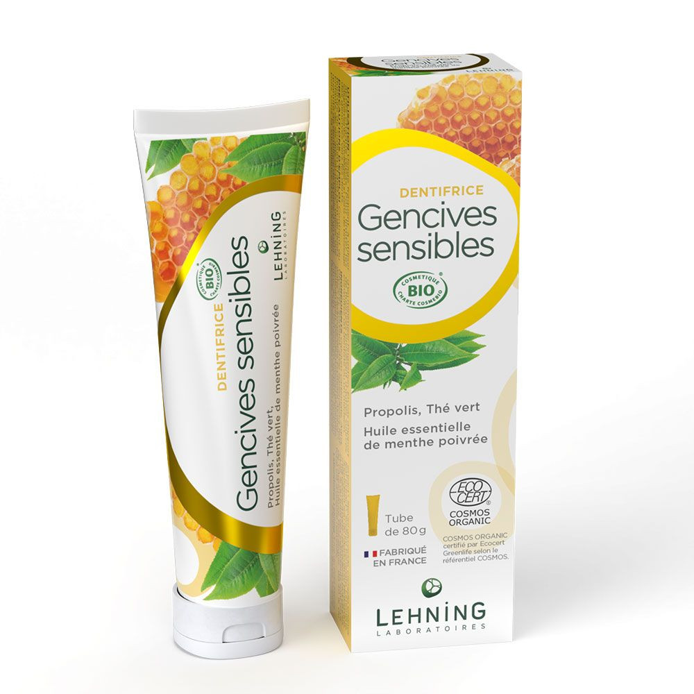 Lehning Dentifrice gencives sensibles Bio 80g - Pharmacie Agnès Praden à Alès