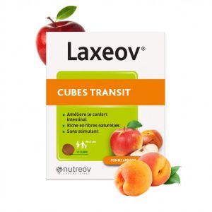 Nutreov Laxeov Cubes Transit Express Pomme Abricot 10 Cubes - Pharmacie Agnès Praden à Alès