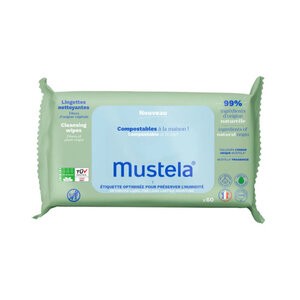 Mustela Lingettes Nettoyantes Compostables Avec Parfum 60 Lingettes - Pharmacie Agnès Praden à Alès