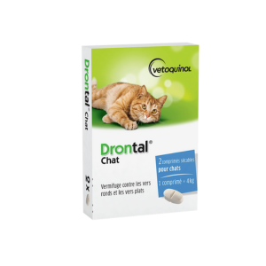 Drontal Chat Vermifuges 2 Comprimés - Pharmacie Agnès Praden à Alès