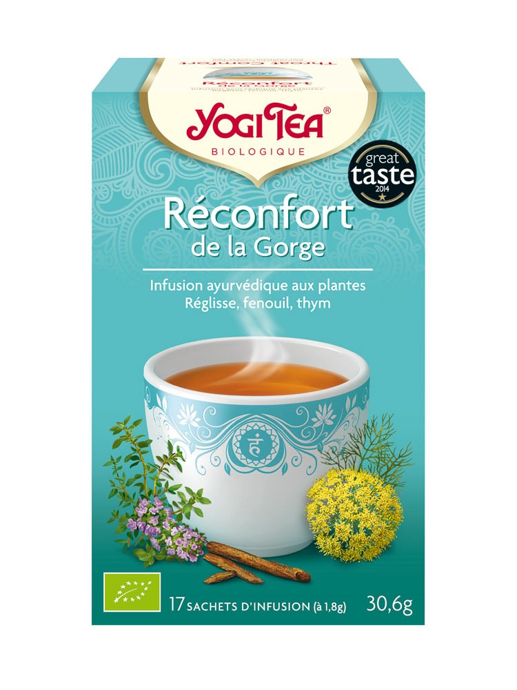 Yogi Tea Infusion Réconfort de la Gorge 17 Sachets - Pharmacie Agnès Praden à Alès