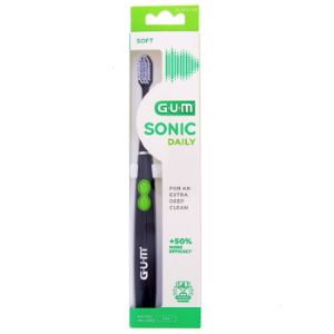 Gum Sonic Daily Brosse à Dents Souple Noire