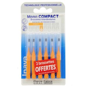 Inava MonoCompact 1.2 mm Orange 4 + 2 Brossettes Interdentaires - Pharmacie Agnès Praden à Alès