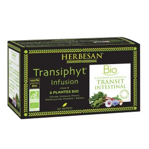Superdiet Herbesan Transiphyt Infusion Bio 20 Sachets - Pharmacie Agnès Praden à Alès