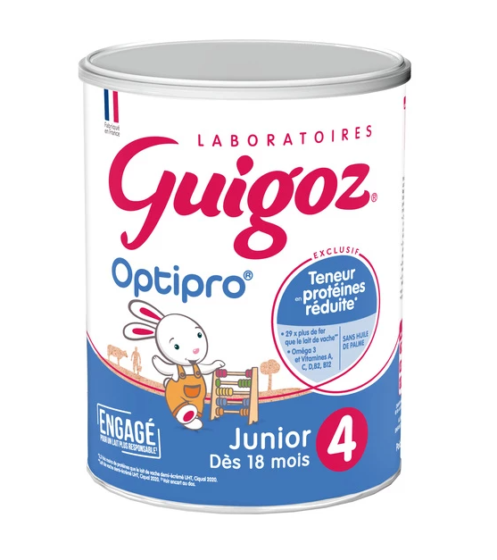 Guigoz Optipro Junior 4 Lait dès 18 mois 900 g - Pharmacie Agnès Praden à Alès