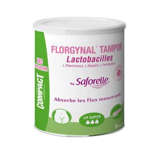 Iprad Saforelle Florgynal Tampons Avec des Lactobacilles Compact Super Avec Applicateur X9 - Pharmacie Agnès Praden à Alès