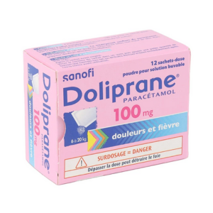 Doliprane 100 mg 12 sachets - Pharmacie Agnès Praden à Alès
