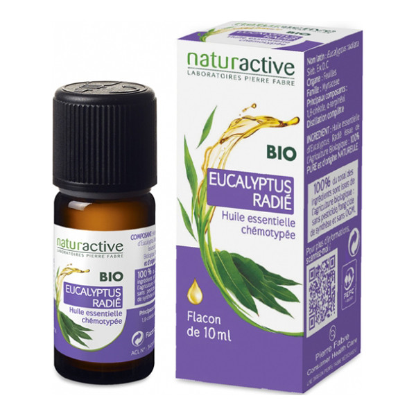 Naturactive eucalyptus radié huile essentielle bio 10ml - Pharmacie Agnès Praden à Alès