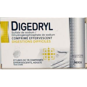Merck Digedryl Digestion Difficile 30 Comprimés Effervescents - Pharmacie Agnès Praden à Alès