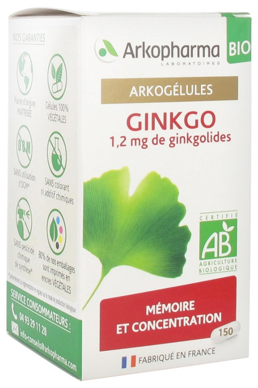Arkopharma Arkogélules Ginkgo Bio 150 Gélules - Pharmacie Agnès Praden à Alès