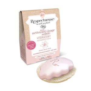 Respectueuse Mon Nettoyant Visage Solide Hydratant Bio 35g + Porte Savon Végétal Offert  - Pharmacie Agnès Praden à Alès