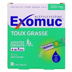 Exomuc Toux Grasse x15 Stick - Pharmacie Agnès Praden à Alès