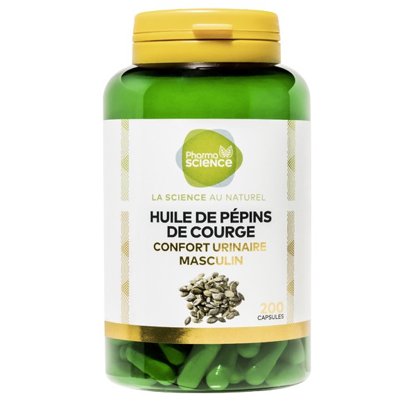 Pharmascience huile de pépins de courge 200 capsules - Pharmacie Agnès Praden à Alès