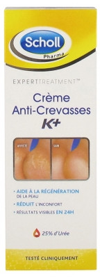 Scholl Crème Anti-Crevasses K+ 25% d'Urée 60 ml - Pharmacie Agnès Praden à Alès