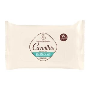 Cavailles Lingettes Déodorantes Dermato 48h 15 Lingettes - Pharmacie Agnès Praden à Alès