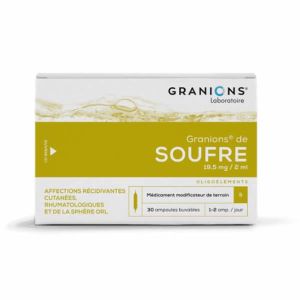 Laboratoire des Granions Soufre 30 Ampoules 2 ml - Pharmacie Agnès Praden à Alès