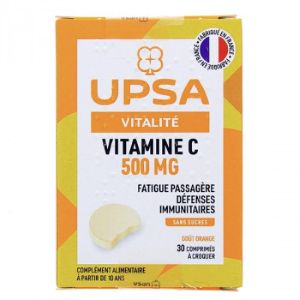 Upsa Vitamine C 500 mg 30 Comprimés à Croquer - Pharmacie Agnès Praden à Alès