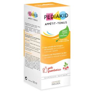 Pediakid Appétit-tonus Sirop Goût Framboise 125 ml - Pharmacie Agnès Praden à Alès