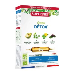 Super Diet Quatuor Pissenlit Drainage Bio 20 Ampoules - Pharmacie Agnès Praden à Alès