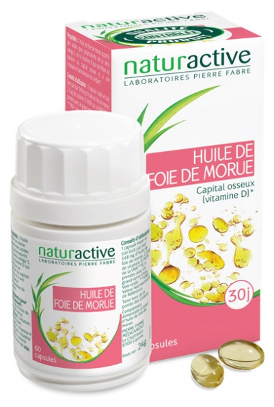 Naturactive Huile de Foie de Morue 60 Capsules - Pharmacie Agnès Praden à Alès