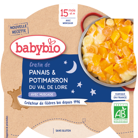 Babybio assiette Gratin Panais  Potimaron - Pharmacie Agnès Praden à Alès