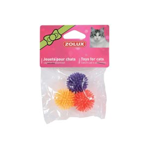 Zolux Jouet Chat 3 Balles Etoiles 4cm  - Pharmacie Agnès Praden à Alès