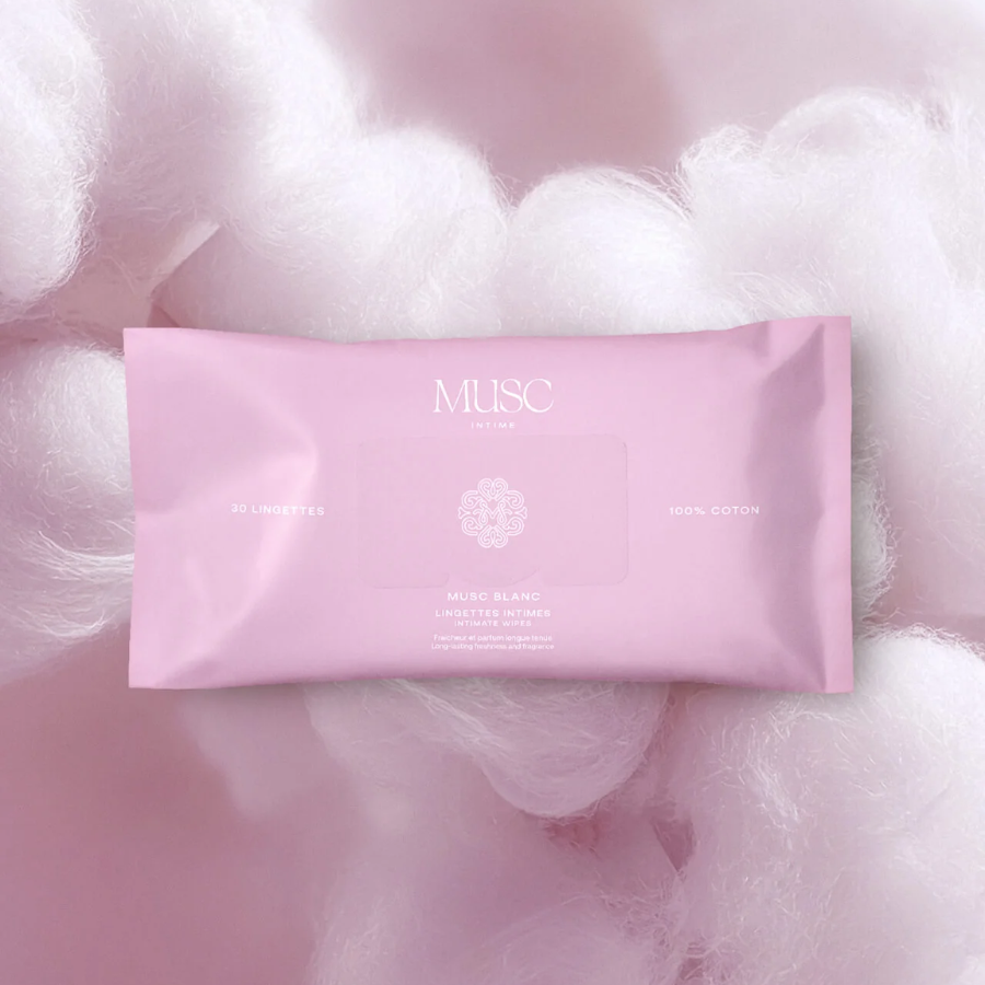 Musc Intime Lingettes Intimes Musc Blanc 30 Unités - Pharmacie Agnès Praden à Alès