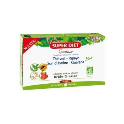 Super diet quatuor brule graisse 20 ampoules - Pharmacie Agnès Praden à Alès