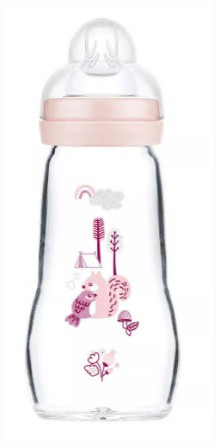 Mam Biberon en verre forest blush 260 ml - Pharmacie Agnès Praden à Alès