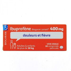   Ibuprofène 400mg 10 Comprimés Pelliculés - Pharmacie Agnès Praden à Alès