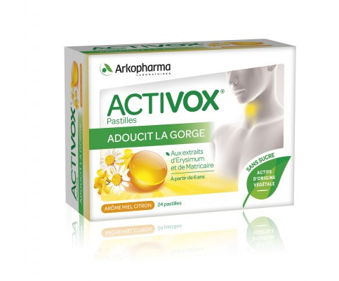 Activox® Pastilles, arôme Miel Citron 24 Pastilles - Pharmacie Agnès Praden à Alès