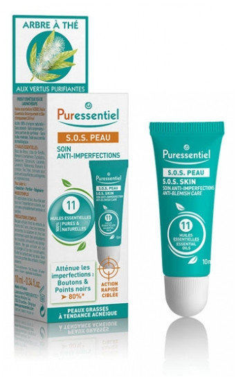 Puressentiel SOS Peau Soin Anti-Imperfections aux 11 Huiles Essentielles 10 ml - Pharmacie Agnès Praden à Alès