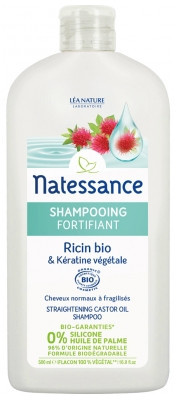 Natessance Shampooing Fortifiant Ricin Bio et Kératine Végétale 500 ml - Pharmacie Agnès Praden à Alès
