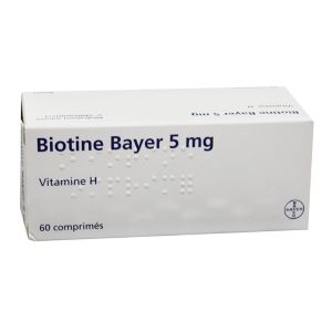Bayer Biotine 5mg 60 Comprimés - Pharmacie Agnès Praden à Alès