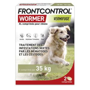 Boehringer Frontline Frontcontrol Wormer Vermifuge Pour Chien 1 Comprimé XL par 35kg x2 - Pharmacie Agnès Praden à Alès