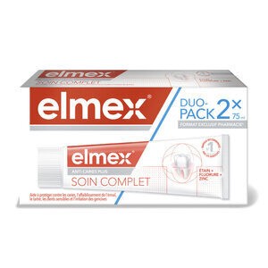Elmex Soin Complet Dentifrice Anti-Caries Plus Lot de 2 x 75 ml - Pharmacie Agnès Praden à Alès