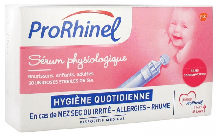 ProRhinel serum physiologique 30 unidoses 5 ml - Pharmacie Agnès Praden à Alès