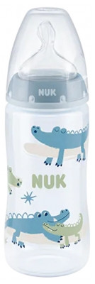 NUK First Choice + Biberon Temperature Control 360 ml 6-18 Mois - Bleu clair Crocodile - Pharmacie Agnès Praden à Alès
