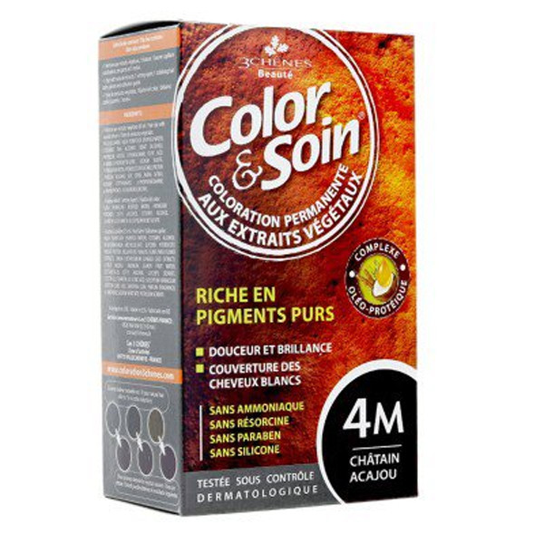 Les 3 Chênes Color & Soin 4M Châtain Acajou 135ml - Pharmacie Agnès Praden à Alès