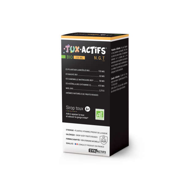 Aragan Tux Actifs Bio 3+ 125ml - Pharmacie Agnès Praden à Alès